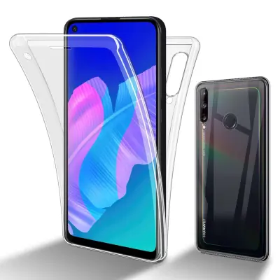 CADORABO Huawei P40 LITE E in transparentno - 360° zaščita celotnega telesa - Zaščita spredaj in zadaj, vsestranska zaščita s ščitnikom zaslona