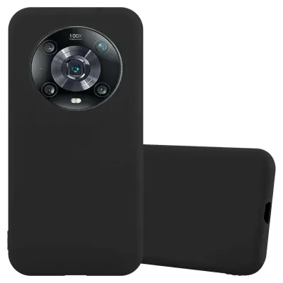 Ohišje je združljivo z Honor MAGIC 4 PRO in sadje černe barve - Zaščitni ovitek iz prožnega silikona TPU
