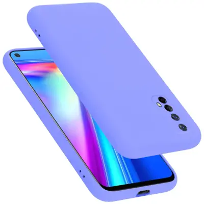Ohišje je združljivo z Realme 7 4G in tekoča svetlo vijolična - Zaščitni ovitek iz prožnega silikona TPU