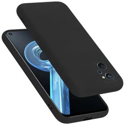 Ohišje je združljivo z Oppo A36 / A76 / A96 4G / K10 4G / Realme 9i in tekoča črna barva - Zaščitni ovitek iz prožnega silikona TPU
