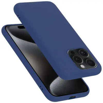 Ohišje je združljivo z Apple iPhone 15 PRO in tekoča modra - Zaščitni ovitek iz prožnega silikona TPU