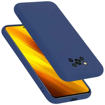 Ohišje je združljivo z Xiaomi POCO X3 NFC in tekoča modra - Zaščitni ovitek iz prožnega silikona TPU