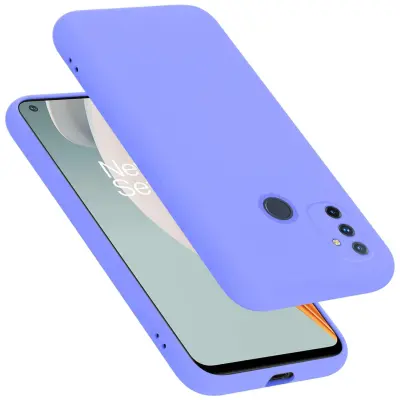 Ohišje je združljivo z OnePlus Nord N100 in tekoča svetlo vijolična - Zaščitni ovitek iz prožnega silikona TPU