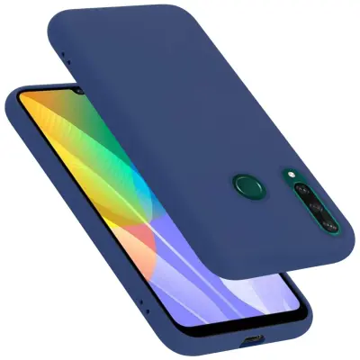 Ohišje je združljivo z Huawei Y6P in tekoča modra - Zaščitni ovitek iz prožnega silikona TPU