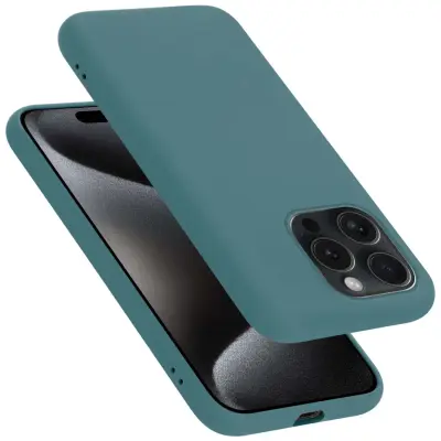 Ohišje je združljivo z Apple iPhone 15 PRO MAX in tekoča zelena - Zaščitni ovitek iz prožnega silikona TPU