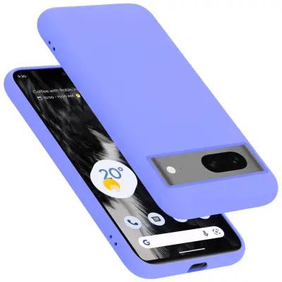 Ohišje je združljivo z Google PIXEL 7 in tekoča svetlo vijolična - Zaščitni ovitek iz prožnega silikona TPU