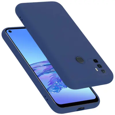 Ohišje je združljivo z Oppo A53s in tekoča modra - Zaščitni ovitek iz prožnega silikona TPU