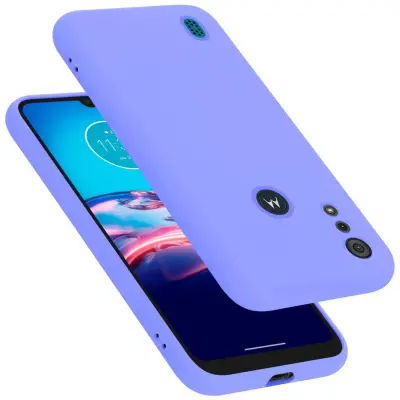 Ohišje je združljivo z Motorola MOTO E6s 2020 in tekoča svetlo vijolična - Zaščitni ovitek iz prožnega silikona TPU