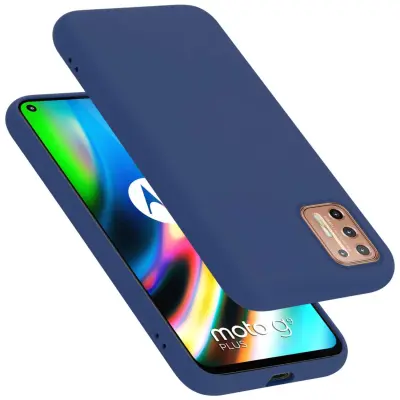 Ohišje je združljivo z Motorola MOTO G9 PLUS in tekoča modra - Zaščitni ovitek iz prožnega silikona TPU