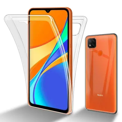CADORABO Xiaomi RedMi 9C/RedMi 10A in transparentno - 360° zaščita celotnega telesa - Zaščita spredaj in zadaj, vsestranska zaščita s ščitnikom zaslon