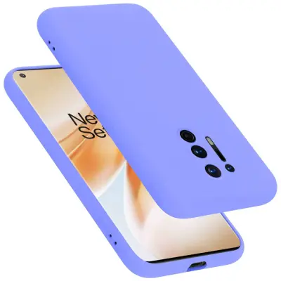 Ohišje je združljivo z OnePlus 8 PRO in tekoča svetlo vijolična - Zaščitni ovitek iz prožnega silikona TPU
