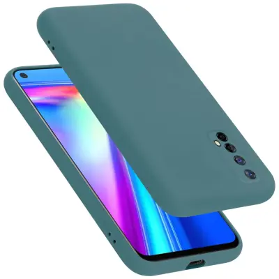 Ohišje je združljivo z Realme 7 4G in tekoča zelena - Zaščitni ovitek iz prožnega silikona TPU