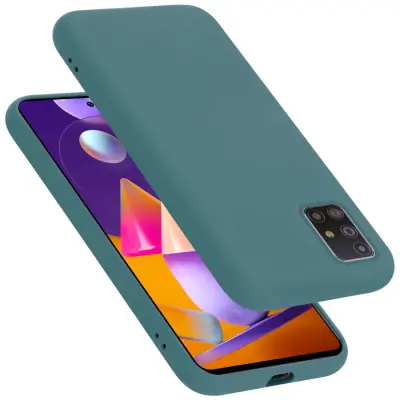 Ohišje je združljivo z Samsung Galaxy M31s in tekoča zelena - Zaščitni ovitek iz prožnega silikona TPU
