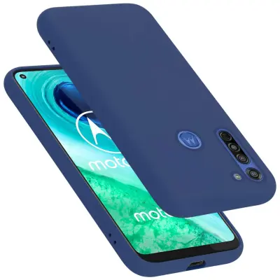Ohišje je združljivo z Motorola MOTO G8 in tekoča modra - Zaščitni ovitek iz prožnega silikona TPU