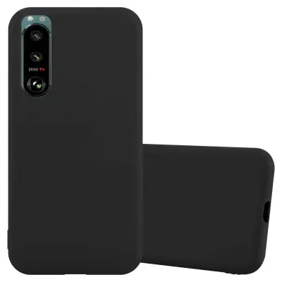Ohišje je združljivo z Sony Xperia 5 III in sadje černe barve - Zaščitni ovitek iz prožnega silikona TPU