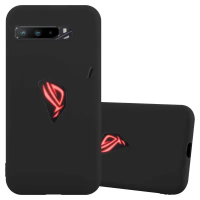 Ohišje je združljivo z Asus ROG Phone 3 in sadje černe barve - Zaščitni ovitek iz prožnega silikona TPU