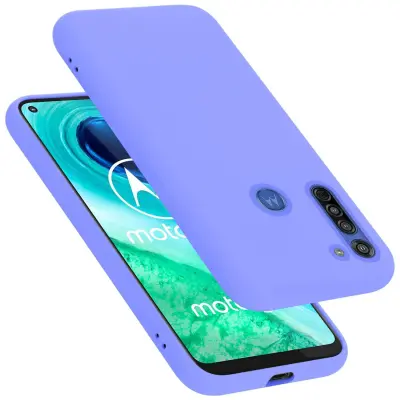 Ohišje je združljivo z Motorola MOTO G8 in tekoča svetlo vijolična - Zaščitni ovitek iz prožnega silikona TPU