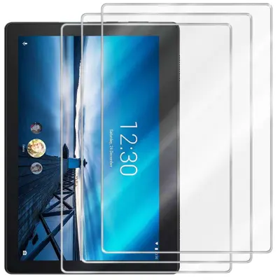 3x Oklepna folija, združljiv z Lenovo Tab E10 (10.1) in visoka prosojnost - 3-pack Kaljeno steklo za zaščito zaslona s trdoto 9H in združljivostjo s 3