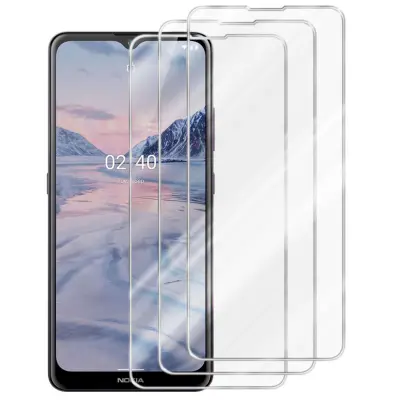 3x CADORABO Nokia - Zaščitna folija v visoka prosojnost - 3-pack Kaljeno zaščitno steklo za zaslone s trdoto 9H in združljivostjo s 3D dotikom