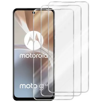 3x CADORABO Motorola - Zaščitna folija v visoka prosojnost - 3-pack Kaljeno zaščitno steklo za zaslone s trdoto 9H in združljivostjo s 3D dotikom