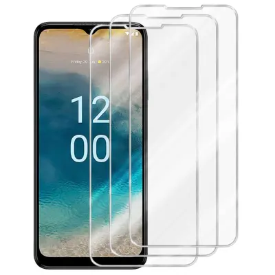 3x CADORABO Nokia - Zaščitna folija v visoka prosojnost - 3-pack Kaljeno zaščitno steklo za zaslone s trdoto 9H in združljivostjo s 3D dotikom