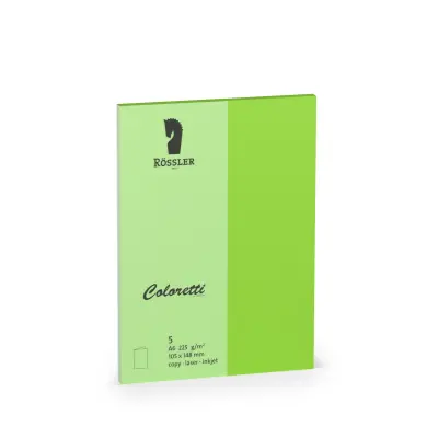 A6 DVOJNA KARTICA COLORETTI 5 ENOT LIMETA ZELENA