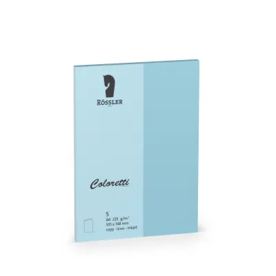 A6 DVOJNA KARTICA COLORETTI 5 ENOT NEBESKO MODRA