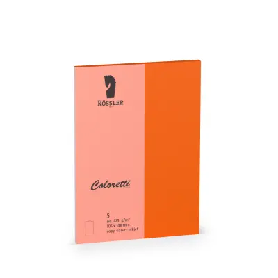 A6 DVOJNA KARTICA COLORETTI 5 ENOT ORANŽNA