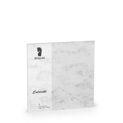 COLORETTI VELIKA KVADRATNA KUVERTA 5 ENOT SIVI MARMOR