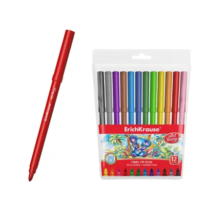 ErichKrause Flomastri z debelo mino, 12 kos