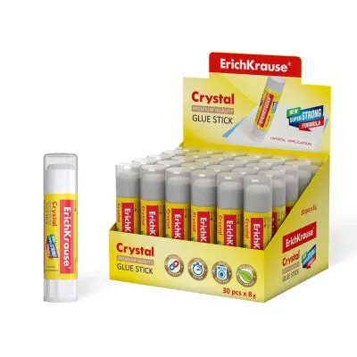 ErichKrause Lepilo v stiku Crystal, 8 g  30 KOS
