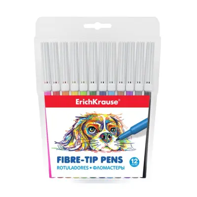 ErichKrause Flomastri s tanko mino, 12 kos