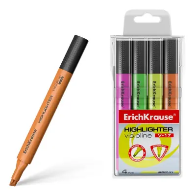 ErichKrause Označevalnik teksta Visioline V-17 rumena, zelena, roza, oranžna