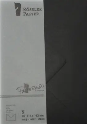 KVADRATNA KUVERTA 5 ENOT ČRNA