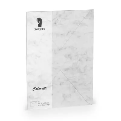 KUVERTA C5 COLORETTI 5 ENOT SIVI MARMOR