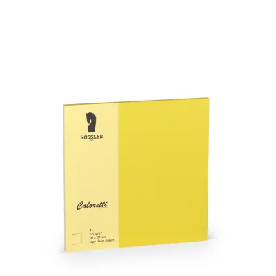 DVOJNA KARTICA 157X157 COLORETTI 5 ENOT RUMENA