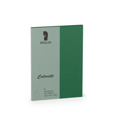 A6 DVOJNA KARTICA COLORETTI 5 ENOT TEMNO ZELENA