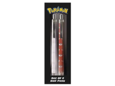 Pokémon - komplet dveh pisal, Pokémon Design, za dečke in deklice, rdeči in bel, uradni izdelek (blagovne znamke CYP)
