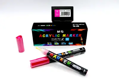 SET MARKERJEV ZA RDEČE AKRILNE BARVE 10 S214