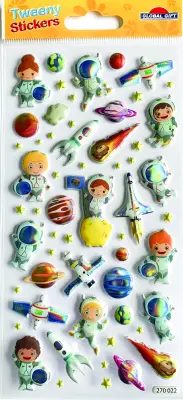 HOLOGRAFSKE NALEPKE TWEENY FOAMY ASTRONAUTS