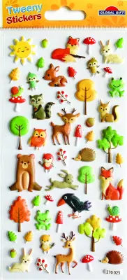 TWEENY PENASTE NALEPKE GOZDNE ŽIVALI