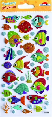 BLEŠČIČNE NALEPKE TWEENY FOAMY FISH