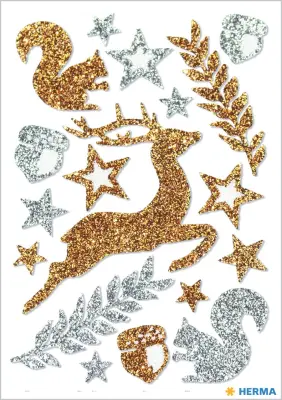 BLEŠČEČE GOZDNE ŽIVALI ČAROBNE NALEPKE