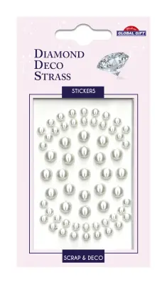 DIAMOND DECO NALEPKE STRASS MALE IN VELIKE BELI PERLE