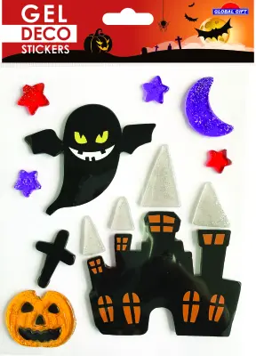 HALLOWEEN DECO GEL NALEPKE GRAD STRAHOV