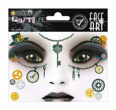 FACE ART STEAMPUNK AMELIA BLEŠČIČNE NALEPKE FOLIJE