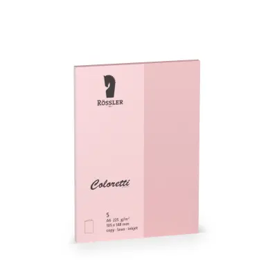 A6 DVOJNA KARTICA COLORETTI 5 ENOT ROZA