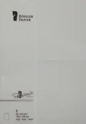 A6 KARTNIČNI PAPIR 5 ENOT BISERNO SIV