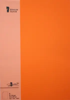 A4 PAPIRANA KARTICA 5 ORANŽNIH ENOT