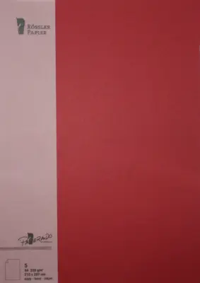 A4 PAPIRNA KARTICA 5 ENOT RDEČA